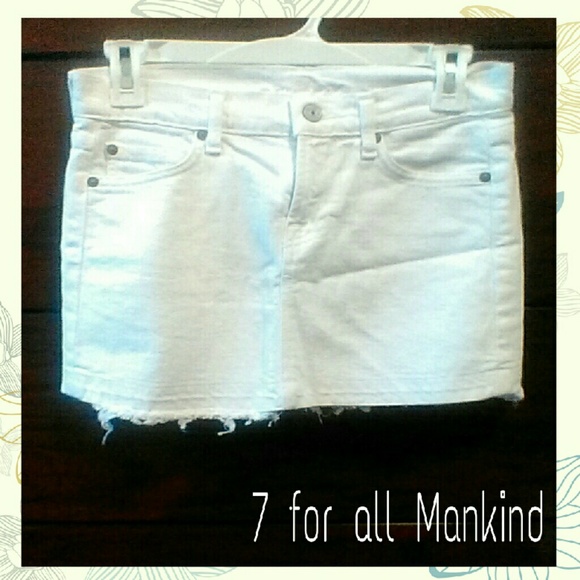 7 for all Mankind Dresses & Skirts - HP 2/15 Juniors solid white mini skirt