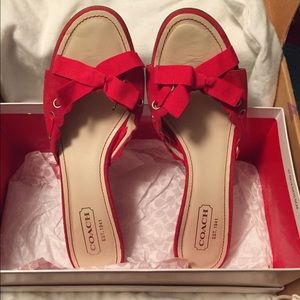 Coach Red Kitten Heels