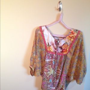 Colorful boho blouse