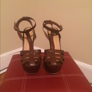 Caged Wedge Sandal