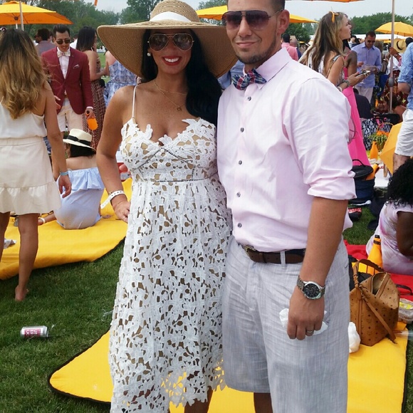 White lace dress