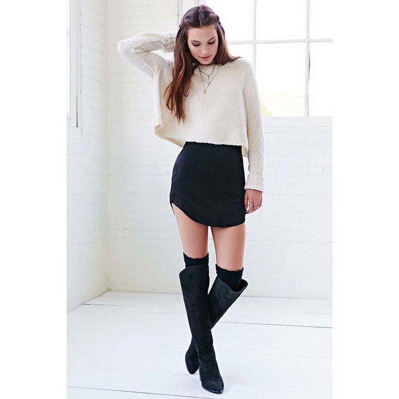 Silence & Noise Satin Mini Skirt