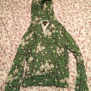 lucky brand floral print hoodie