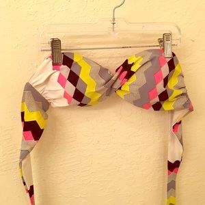 l space strapless bikini top.