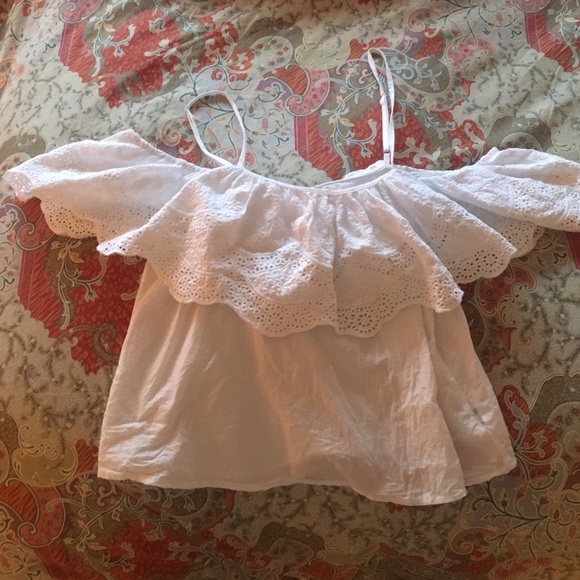 White Designed Babydoll Crop Top