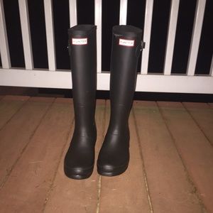 Black Matte Hunter Rain boots