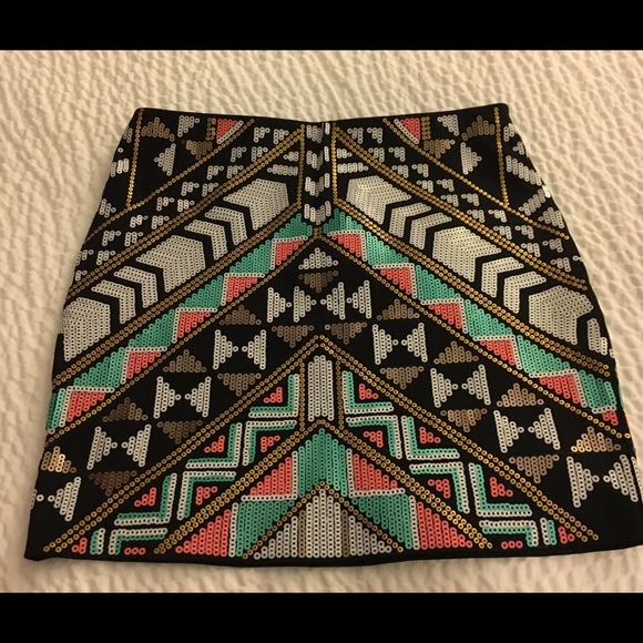 Express Dresses & Skirts - Aztec Sequin Skirt