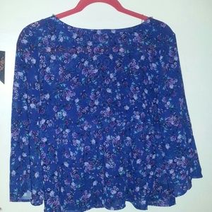 Sheer purple flowery top