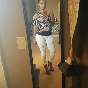 Off shoulder silky, summer top