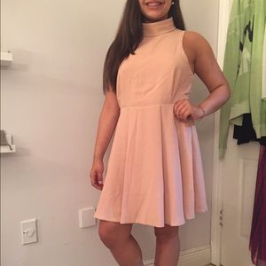 Pale pink halter dress