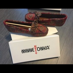 Red Tribal Moccasins