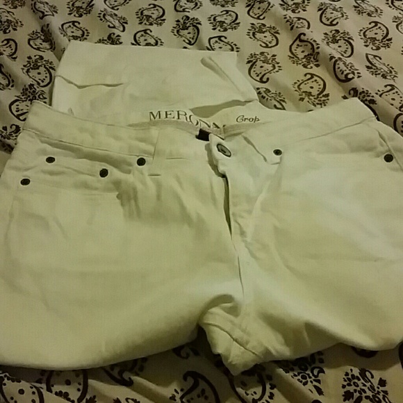 Cuffed, crop jeans