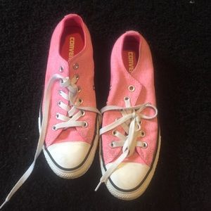 Neon pink converse