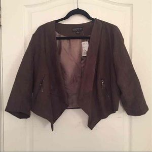 Faux suede brown jacket