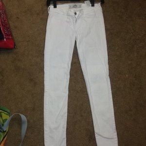 White skinny Hollister jeans