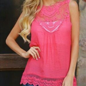 Beautiful Pink Lace Top