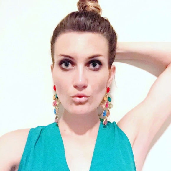 💐HP!💐 Multicolored Gem Statement Earrings