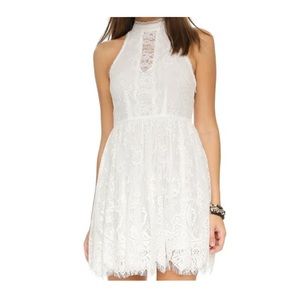 Free People white high neck dress NWT