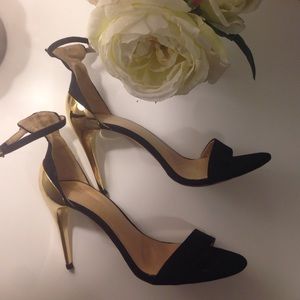 ZARA GOLD HEEL PUMPS