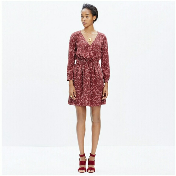 Madewell Silk Faux Wrap Dress Size 0