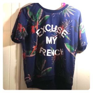 Blue Floral print Tshirt