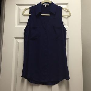 Express navy blue button up