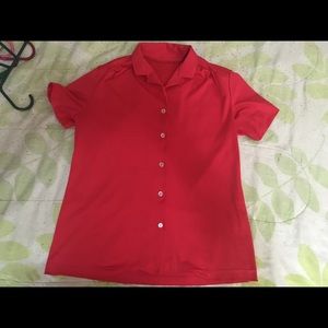 Redish pink button down