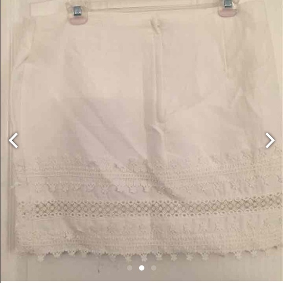 White linen skirt
