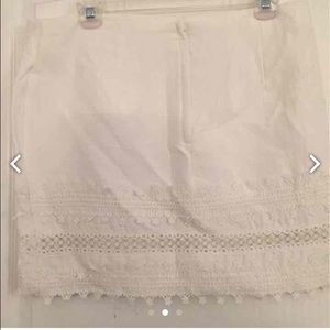 White linen skirt