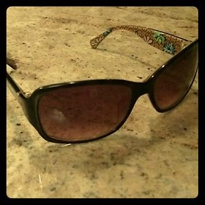 Coach women's tortoise and floral sunglasses