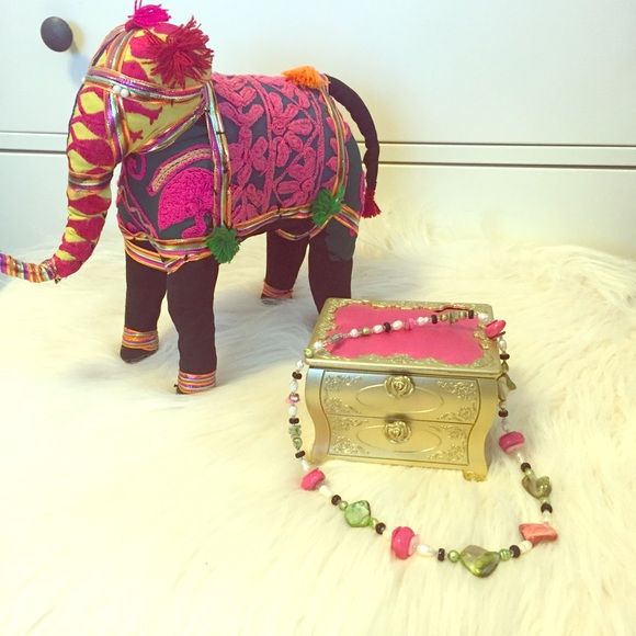 Colorful Handmade Necklace w/ Semi-Precious Stones - Picture 1 of 2