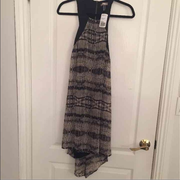 Black and white halter dress