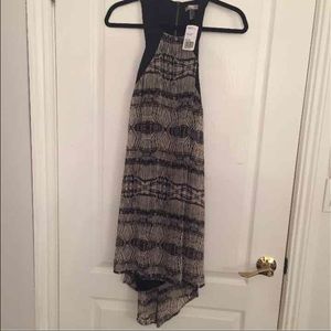 Black and white halter dress