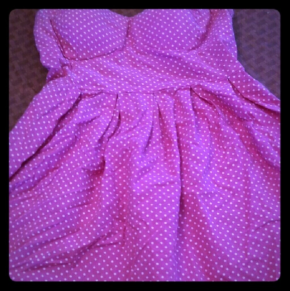 Pink and white mini dress