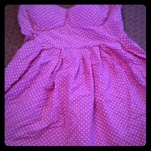 Pink and white mini dress