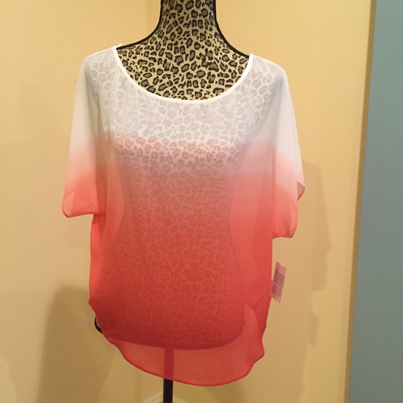 NWT GUESS Pink Ombré Top