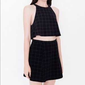 American Apparel LuLu crop top and Mini Skirt