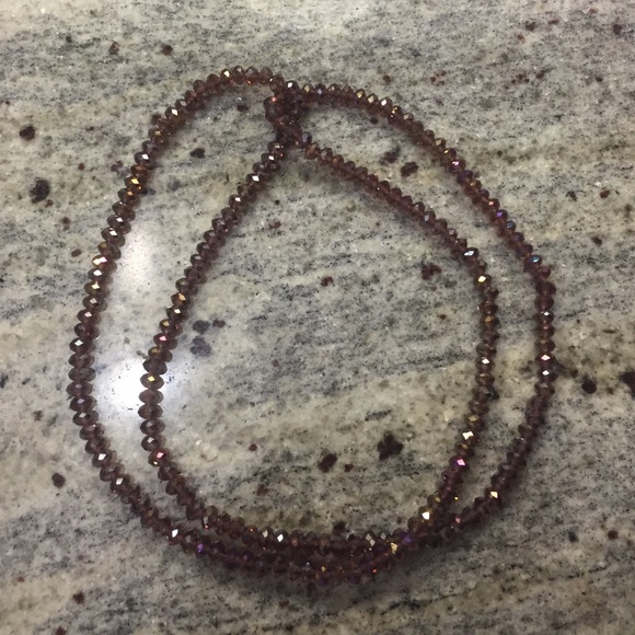 Faceted long necklace