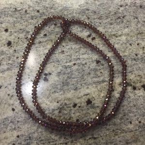 Faceted long necklace