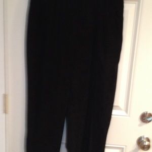 Black suede pants