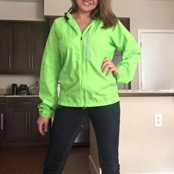 Nike Jackets & Blazers - Nike neon green windbreaker running jacket!