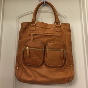 JCrew Leather Jericho Tote in Seashore beige