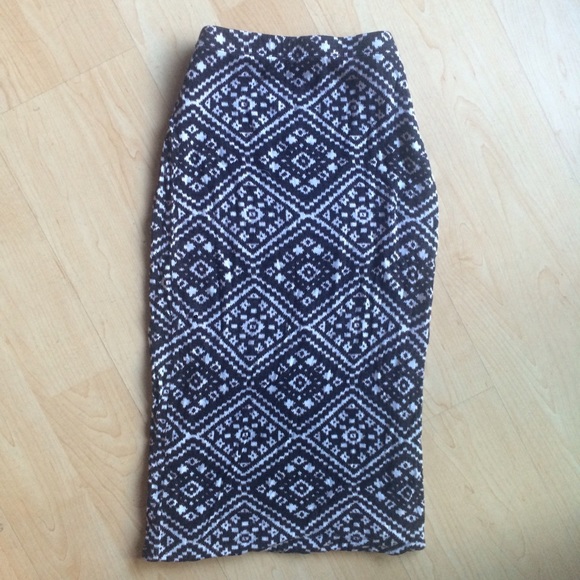 Geometric Print Cotton Skirt