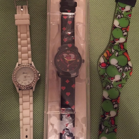 disney, super mario, and geneva watches