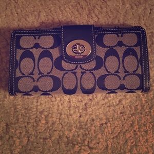 Black and white classic coach wallet