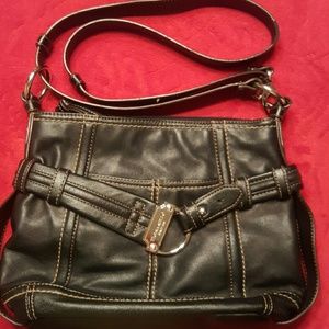 Black Tignanello Crossbody Leather bag.