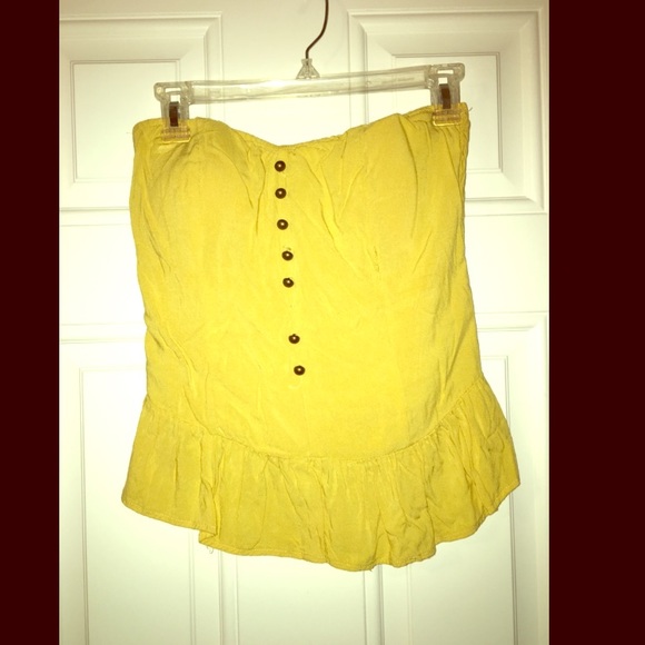 Yellow peplum top - Picture 1 of 3