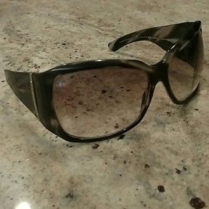 Gucci women's large square black sunglasses