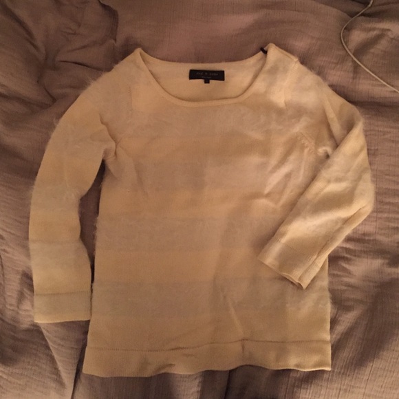 Rag & Bone ivory striped sweater