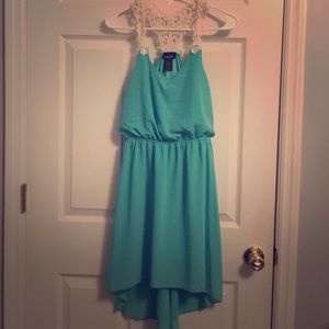 💓Detailed back high low dress